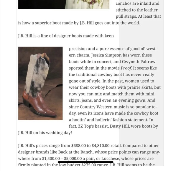 J.B. Hill Painted Roo Boots Calf Top Brown Leather - Picture 11 of 12